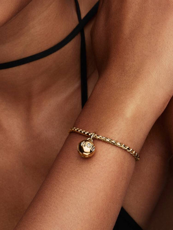 Mum Kugel-Charm 14 Karat Vergoldung