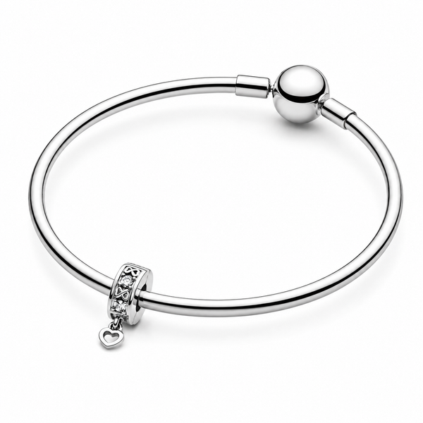 Clip-Charm Familie Für Immer Pavé Zirkonia Sterling-Silber