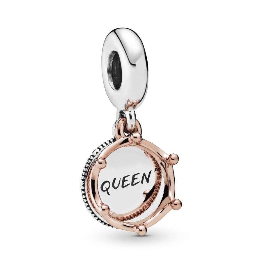 Charm-Anhänger Queen Regal Crown Sterling Silber