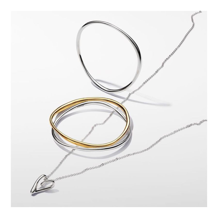 Essence Armreif Organisch Geformt Silber