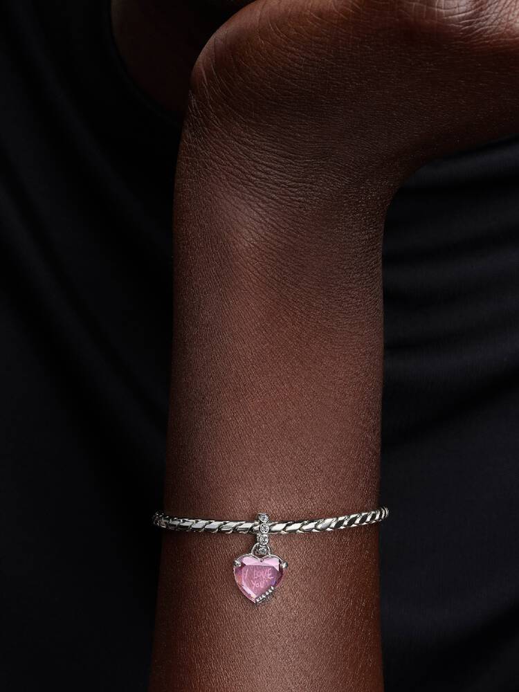 I Love You Mom Charm-Anhänger Sterling-Silber