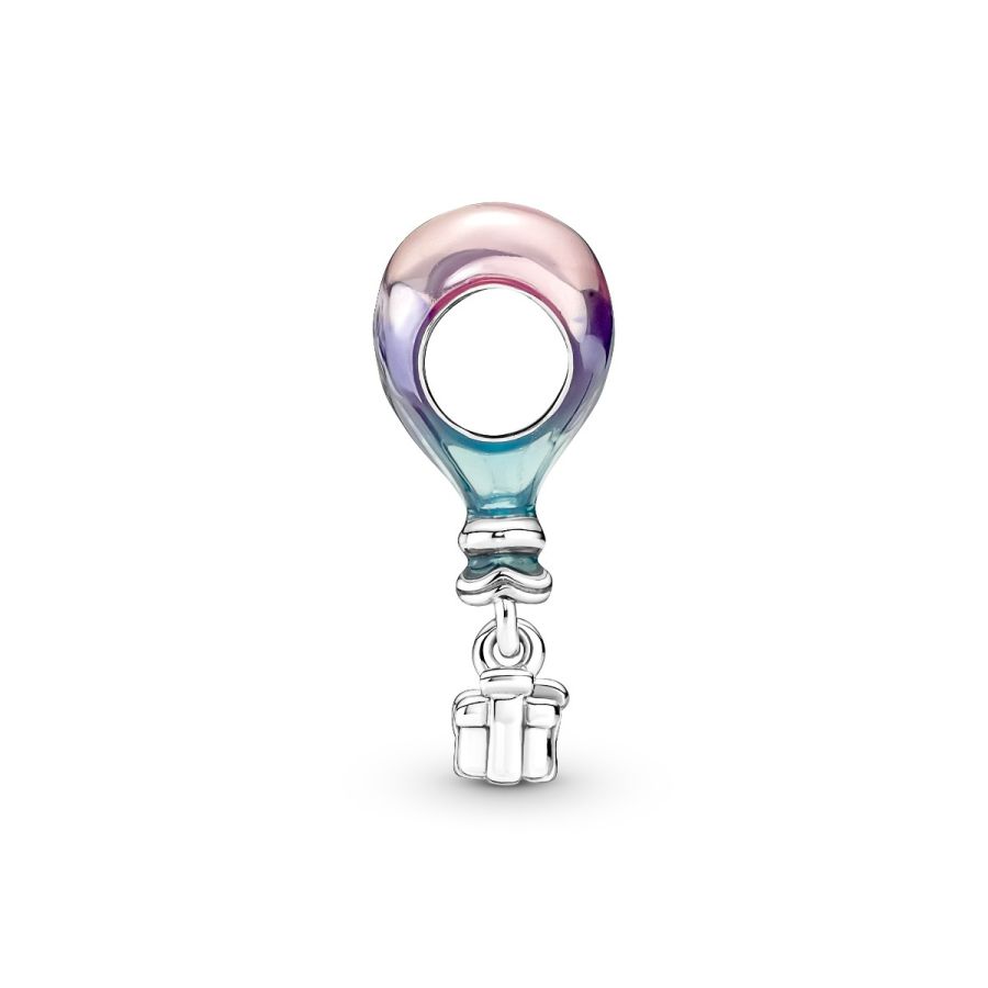 Charm Alles Gute zum Geburtstag Heißluftballon Silber