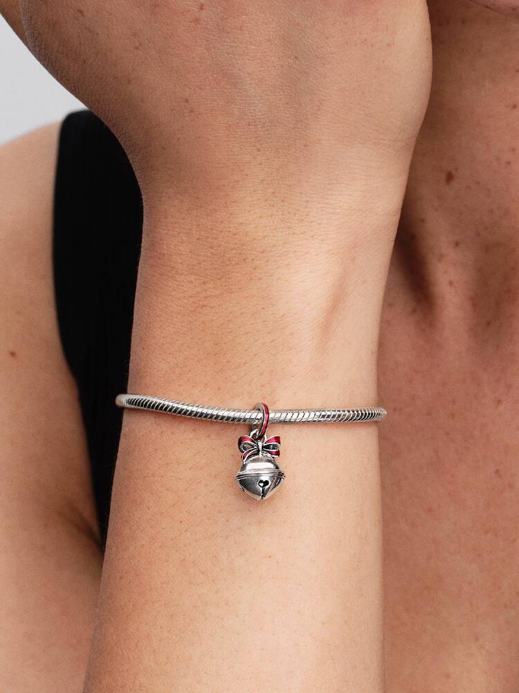 Weihnachtsglocke Charm-Anhänger Sterling-Silber Zweitbild