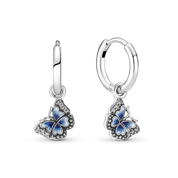 Ohrringe Blauer Schmetterling Sterling-Silber