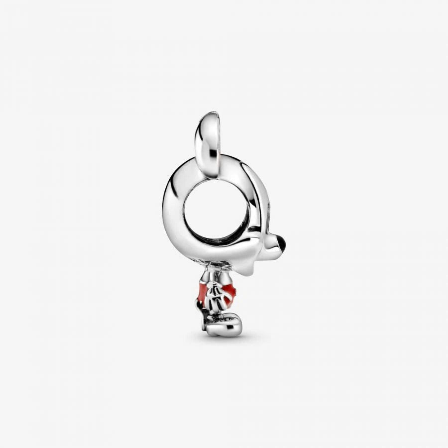 Charm Micky Maus Rote Hose Silber