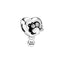 Charm Funkelndes Hundepfote & Herz Charm Sterling-Silber