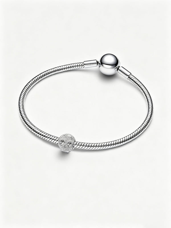 Strukturierter Totenkopf Mini-Charm Sterling-Silber