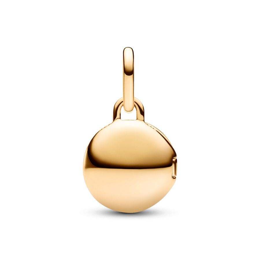 Charm-Anhänger Aufklappbar & Gravierbar Liebesmedaillon Gold