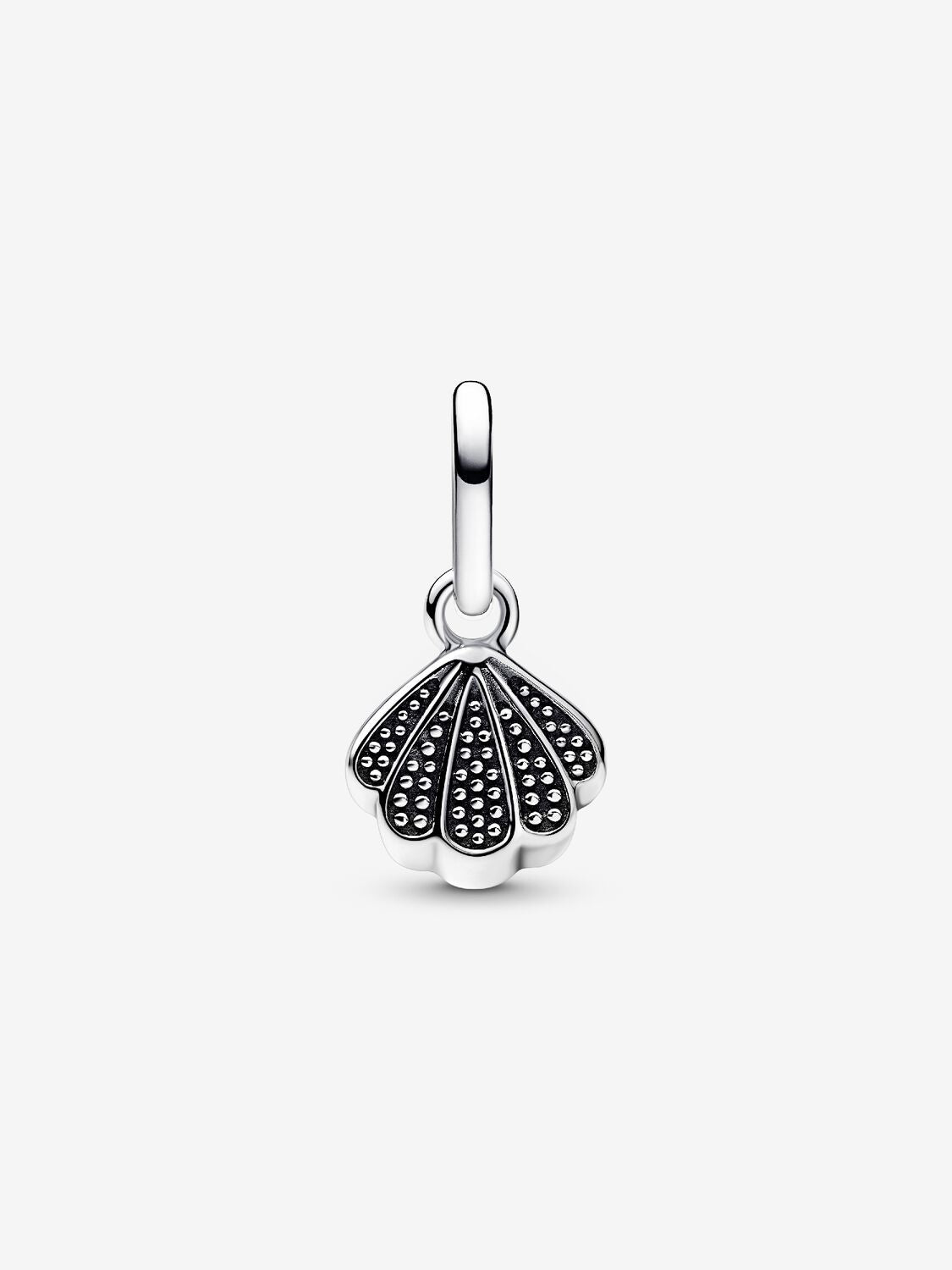 Funkelnde Muschel Mini-Charm-Anhänger Sterling-Silber
