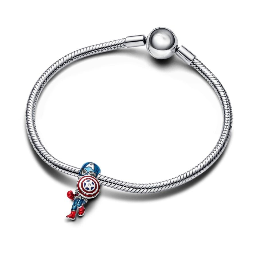 Charm The Avengers Captain America Silber