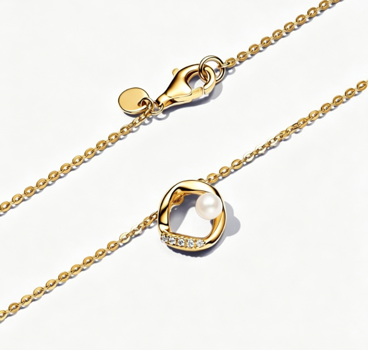 Essence Kette mit Anhänger Pavé Kreis Vergoldet 363303C01