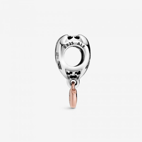Rose  Charm Love You Mum Herz Sterling-Silber