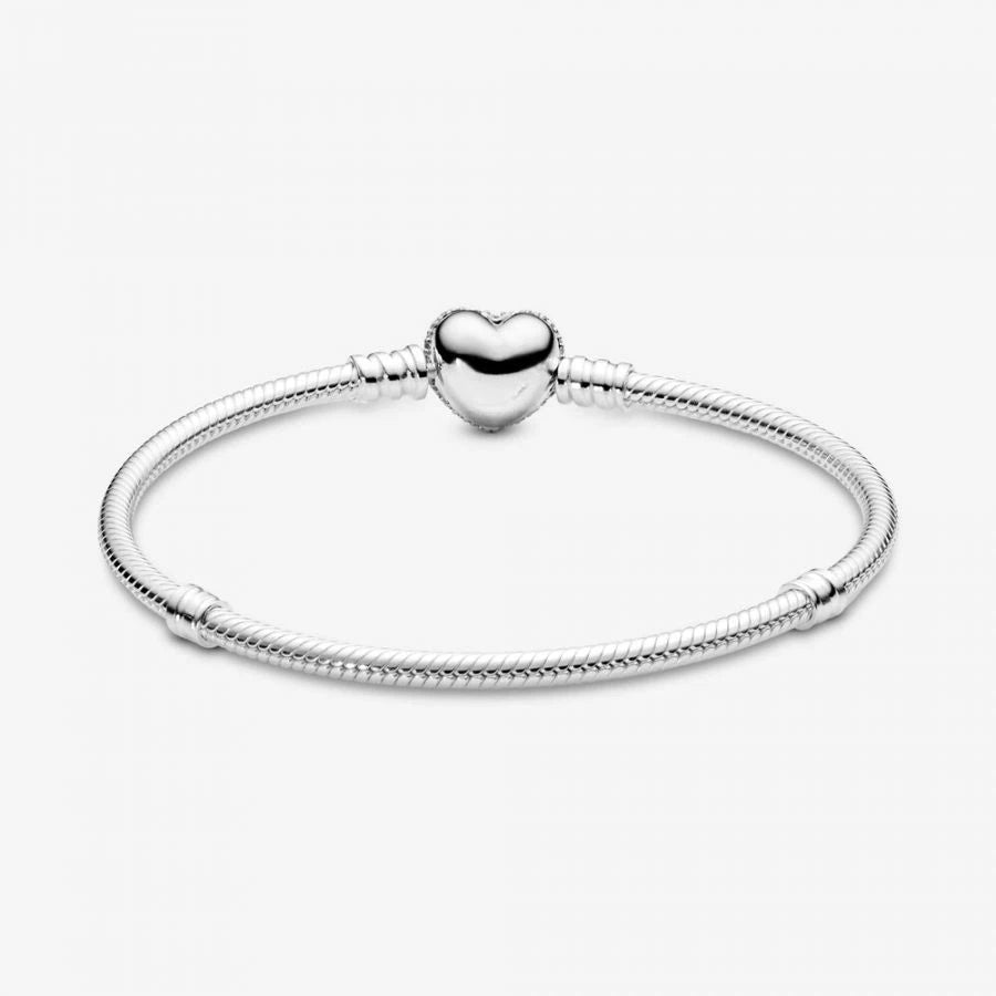 Schlangen-Gliederarmband mit Herz-Verschluss