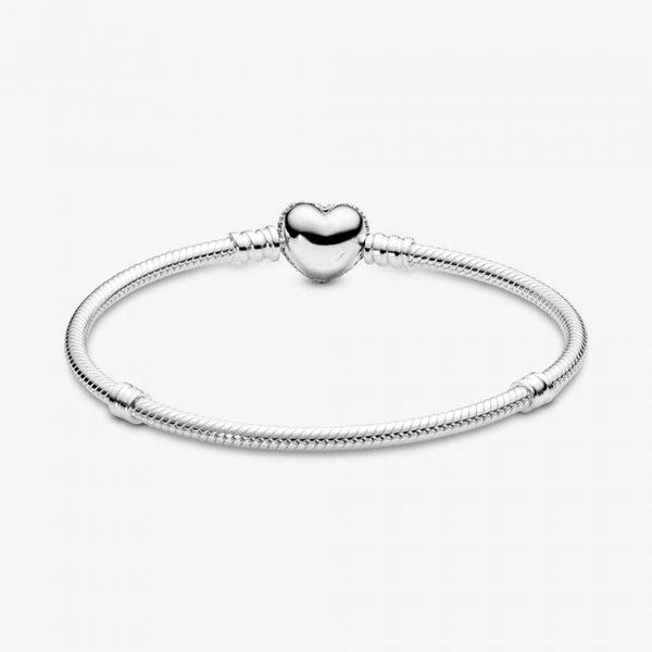 Schlangen-Gliederarmband mit Herz-Verschluss
