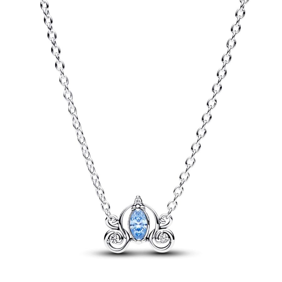 Collier-Halskette Cinderellas Kutsche Zirkon Silber