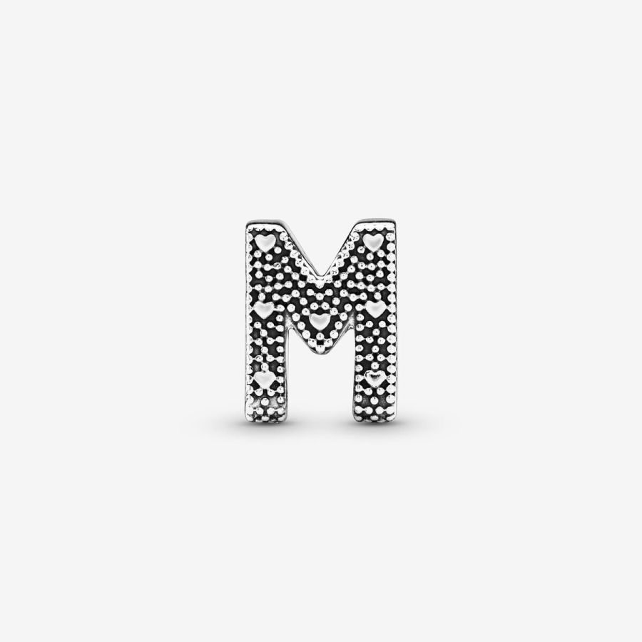 Charm Buchstabe Letter M Silber Zweitbild