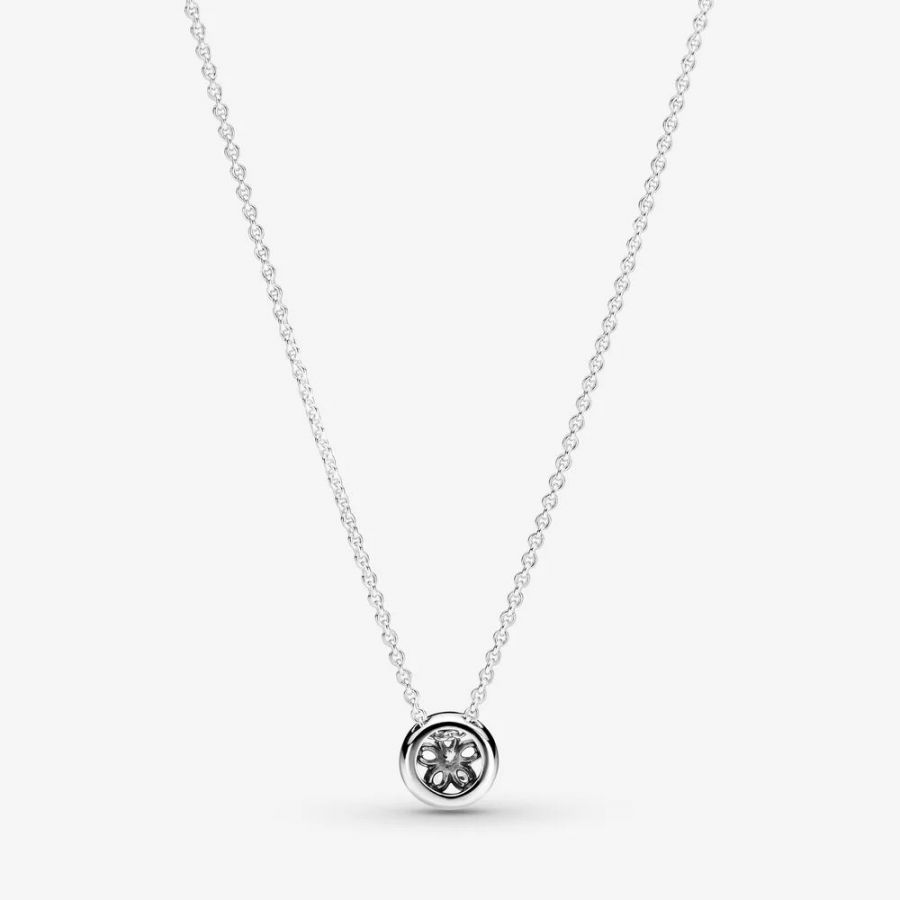 399230C01 Halskette mit Anhänger Funkelnde Schneeflocke Silber