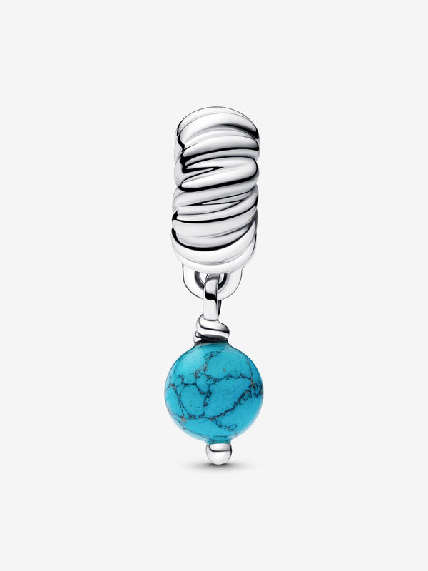 Türkisfarbener Charm-Anhänger Sterling-Silber