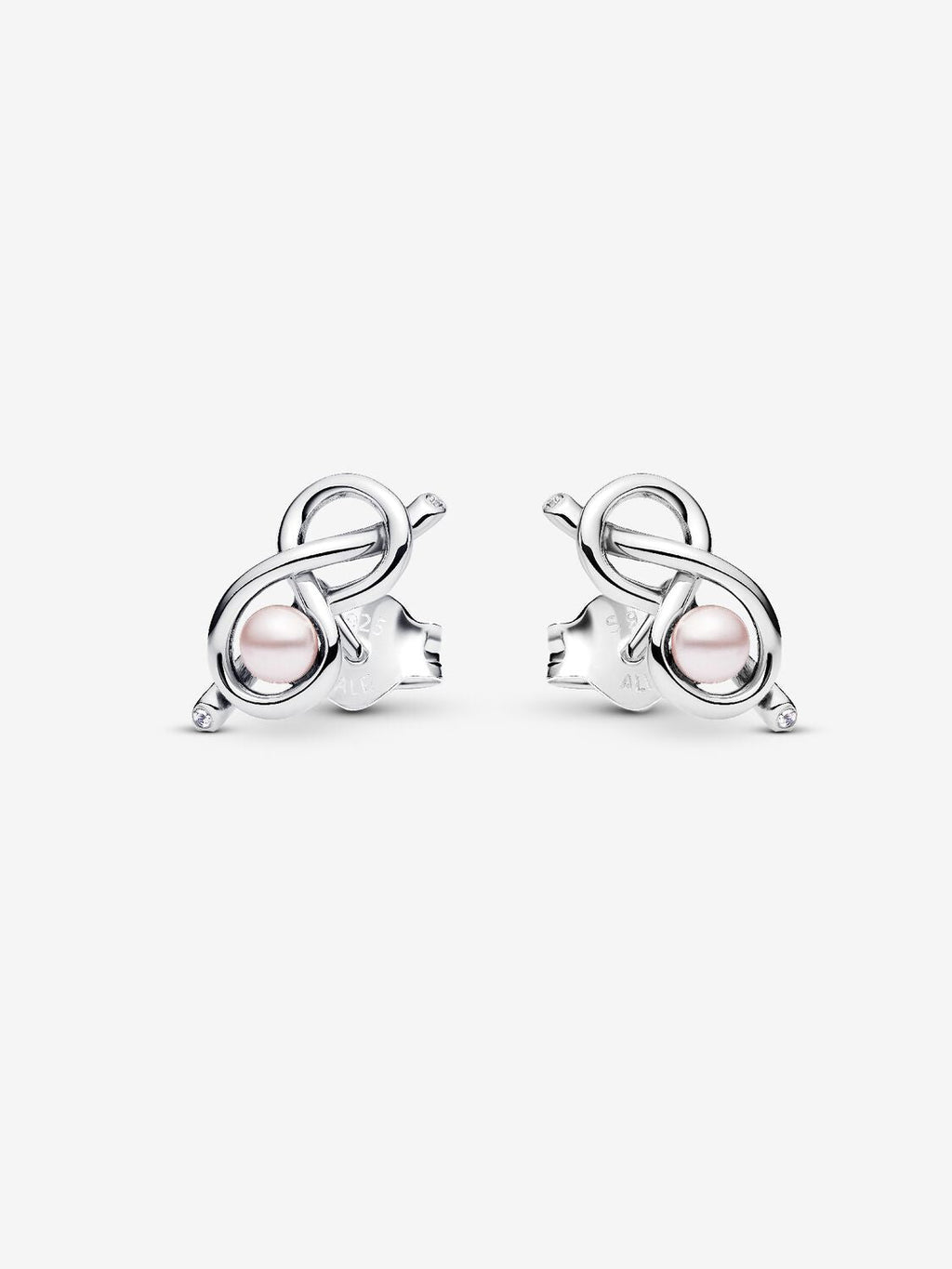 Unendlichkeitsknoten Ohrstecker Sterling-Silber