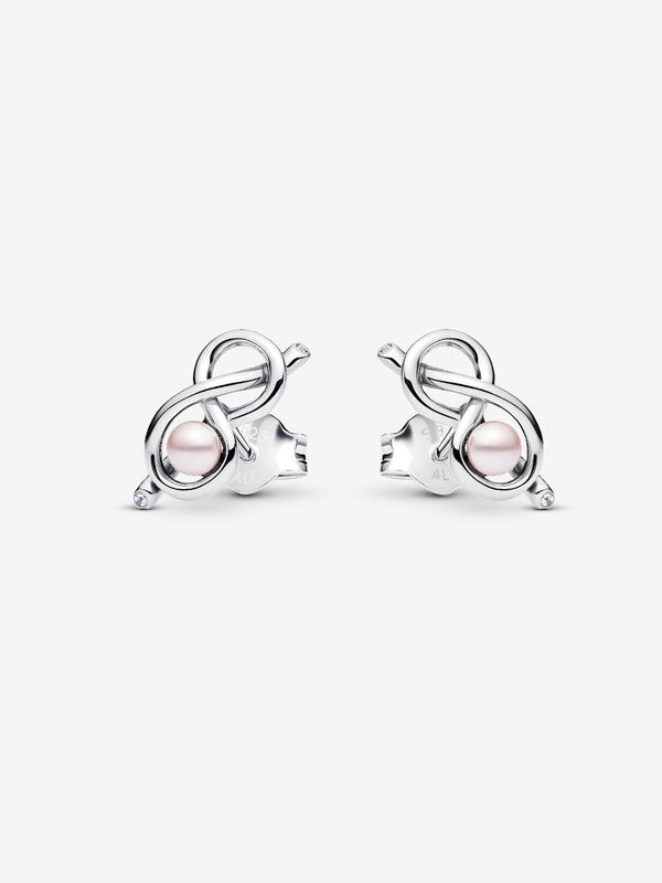 Unendlichkeitsknoten Ohrstecker Sterling-Silber