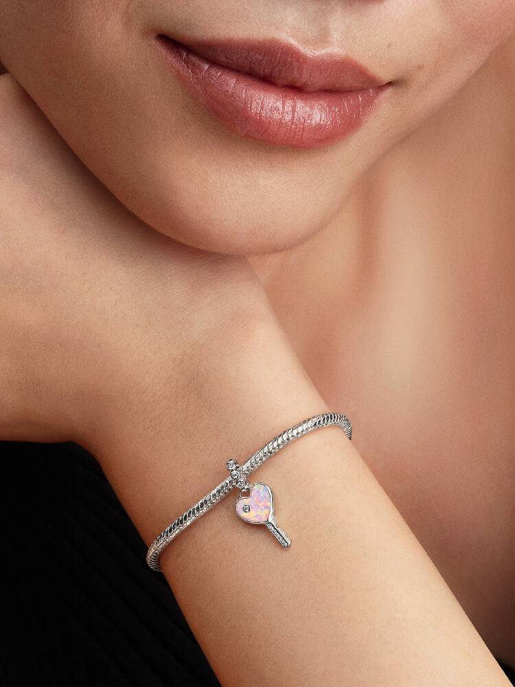 Schillernder Roter Schlüssel Charm-Anhänger Sterling-Silber