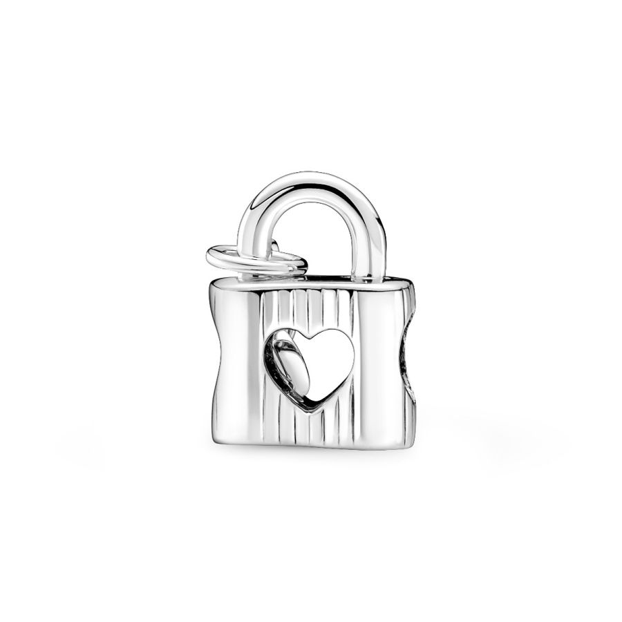 Charm Vorhängeschloss & Herzschlüssel Sterling-Silber