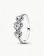 Strahlenkranz Herz Trilogie Ring Sterling-Silber