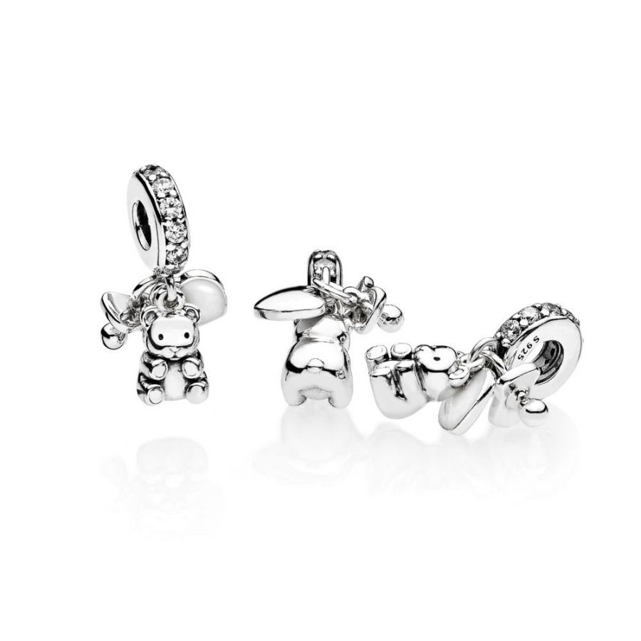 Charm-Anhänger Baby Teddybär Sterling Silber