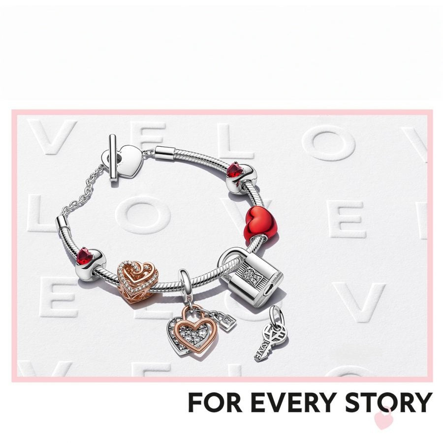 Clip-Charm Micky Maus & Minnie Maus Sterling-Silber