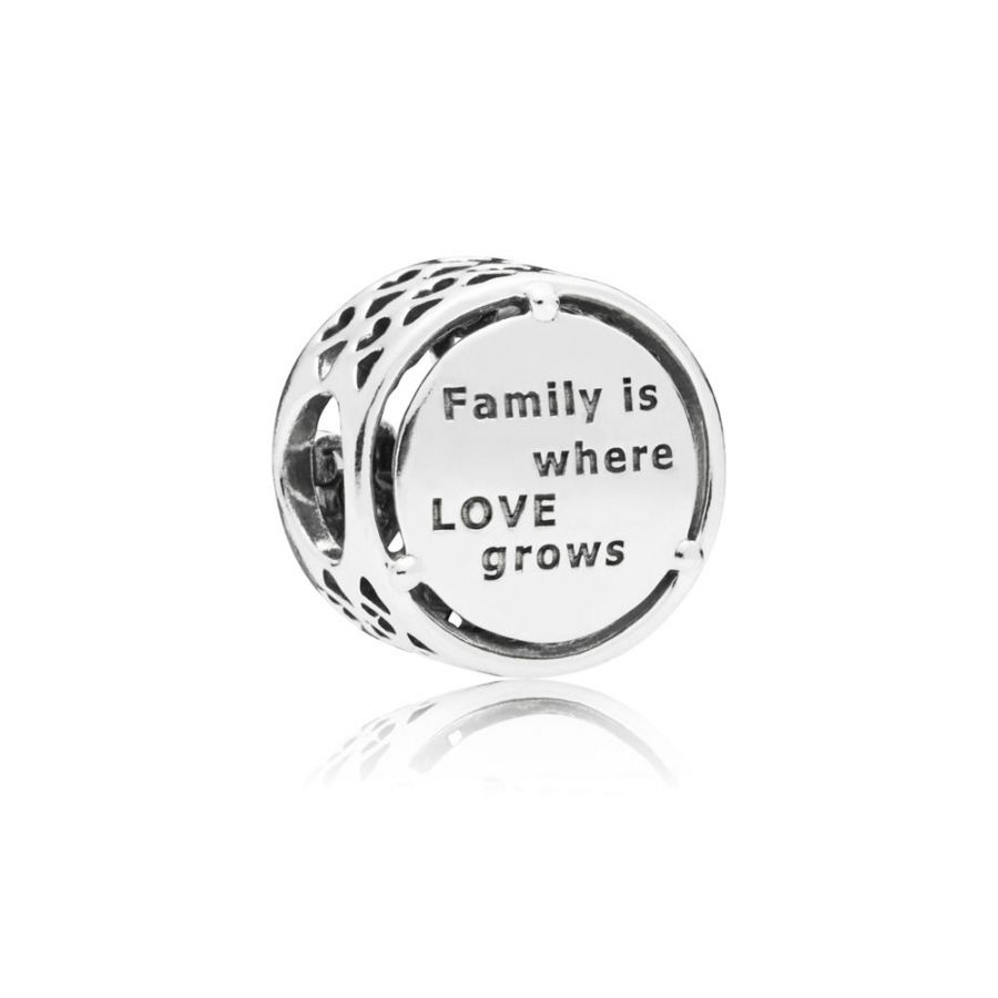 Charm Family Roots Familien-Stammbaum Sterling-Silber