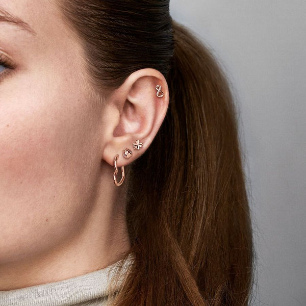 Rose  Ohrstecker Funkelnde Unendlichkeit