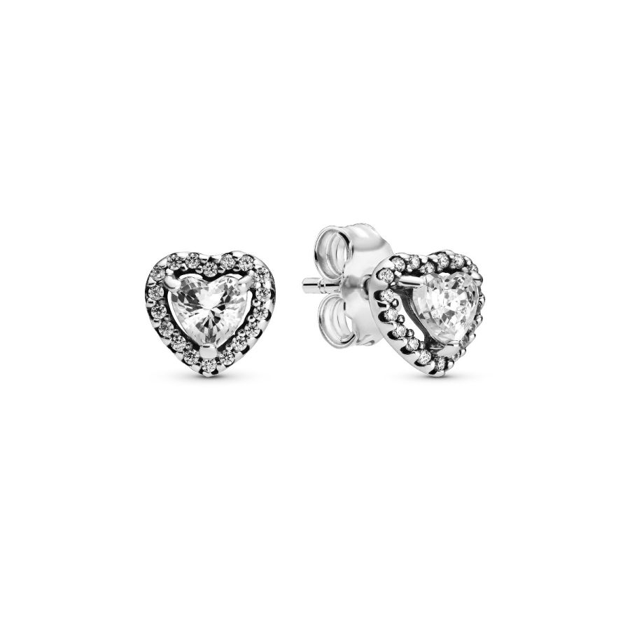 Ohrringe Ohrstecker Erhabene Herzen Sterling-Silber