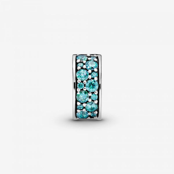 Charm Clip Petrolfarben Sterling Silber