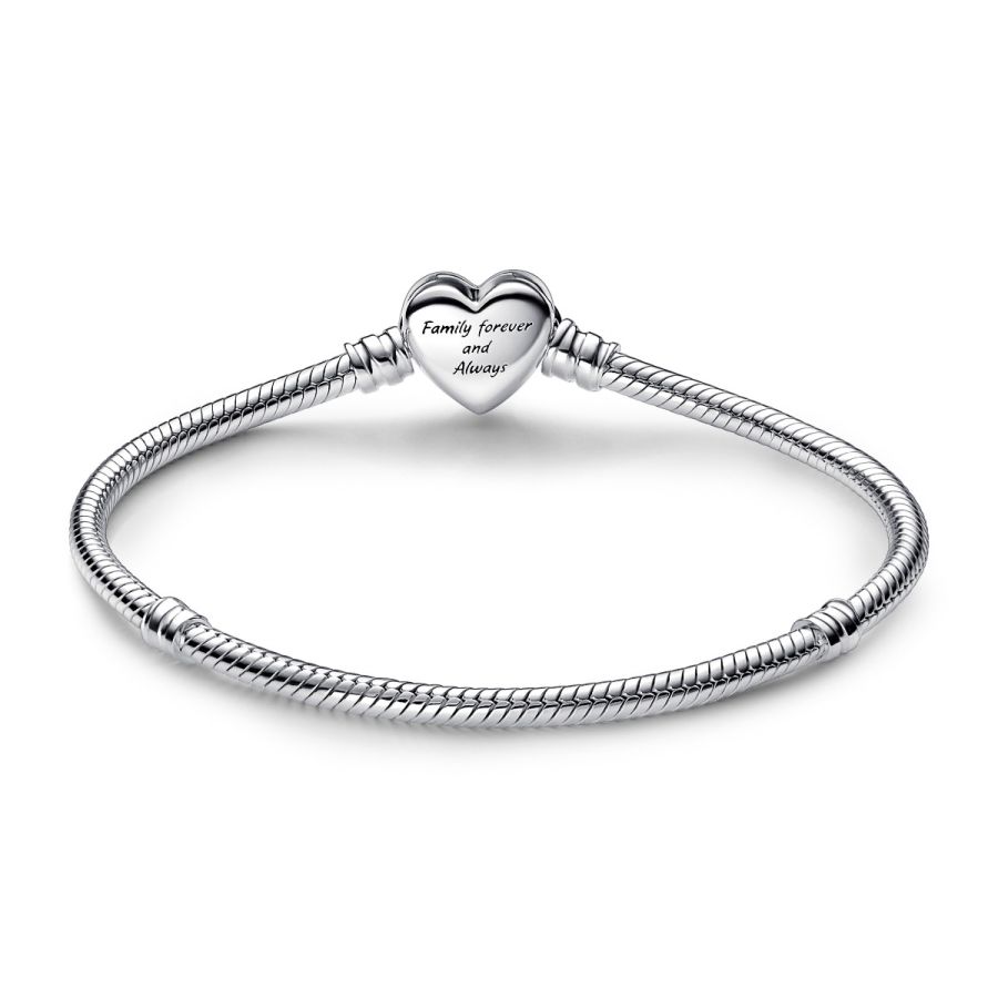 Armband Funkelndem Unendlichkeits-Herzverschluss Silber