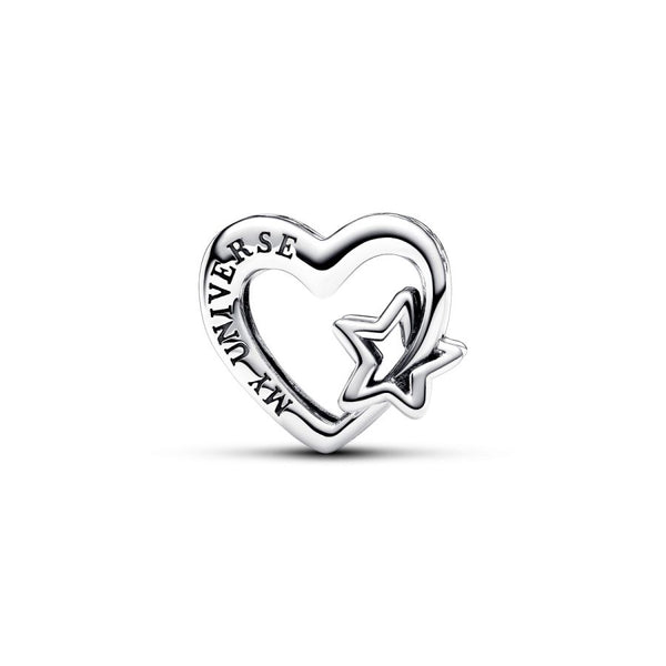 Charm Offen gearbeitetes Familie Herz & Stern Sterling-Silber