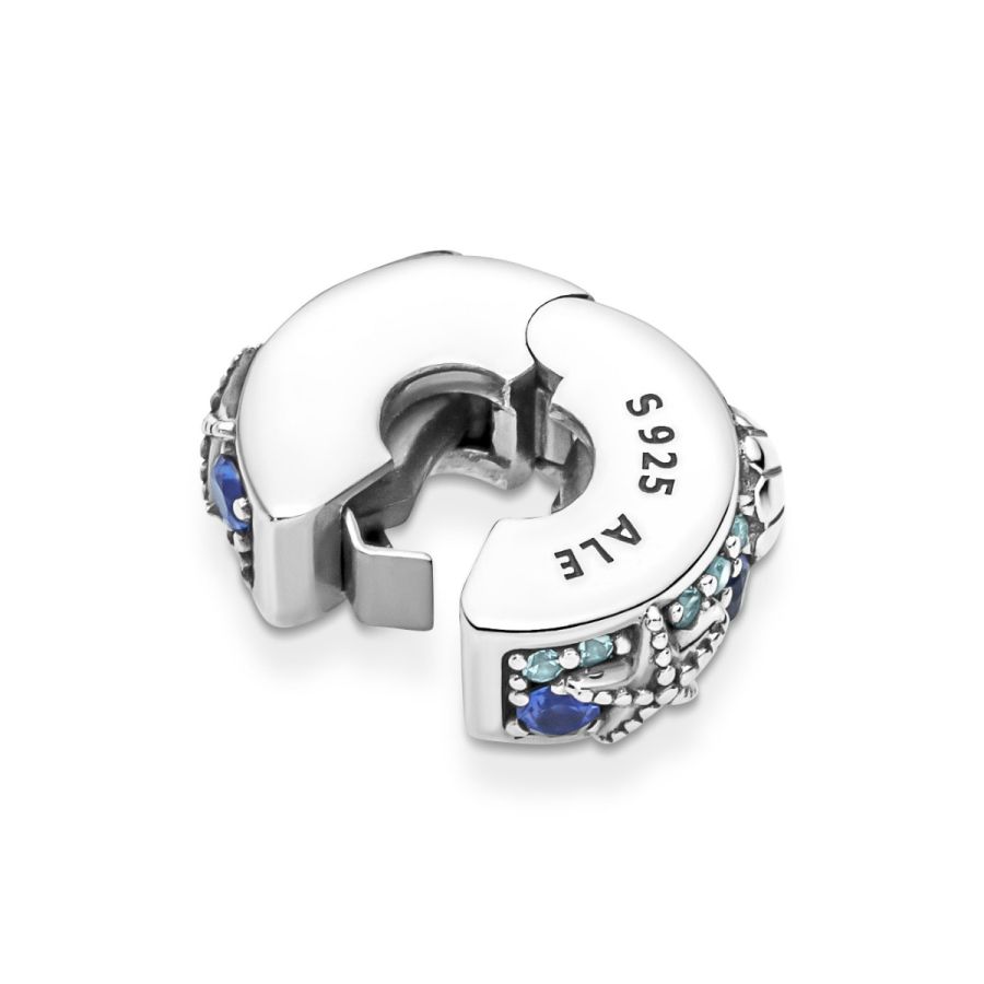 Charm-Clip Tropischer Seestern Muschel Sterling-Silber