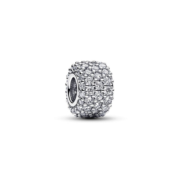 Charm Funkelndes Dreireihiges Pavé Zirkonia Silber