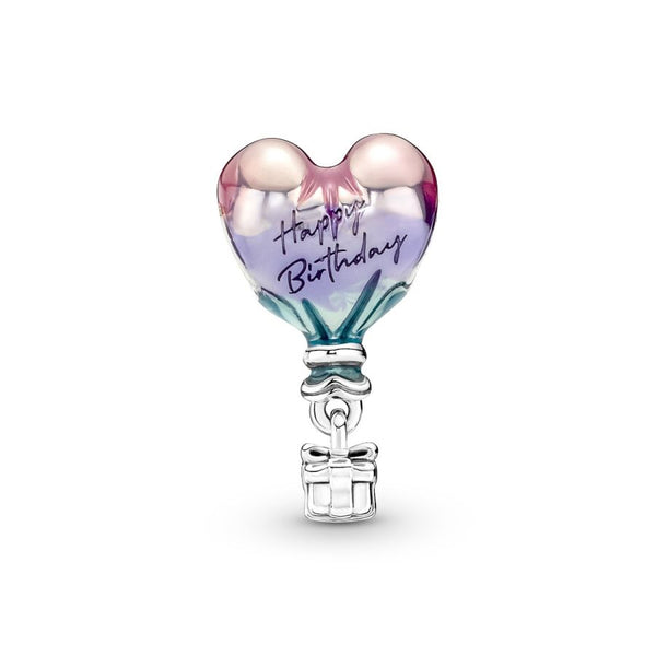 Charm Alles Gute zum Geburtstag Heißluftballon Silber