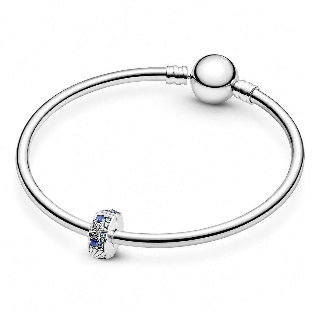 Charm-Clip Tropischer Seestern Muschel Sterling-Silber