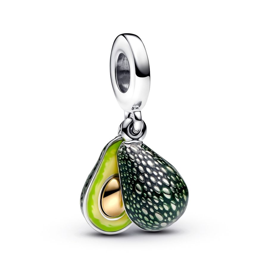Charm-Anhänger Avocado Grün Sterling-Silber Vergoldet Hauptbild