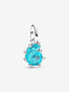 Blaue Murano-Glas Meeresschnecke Charm-Anhänger Sterling-Silber