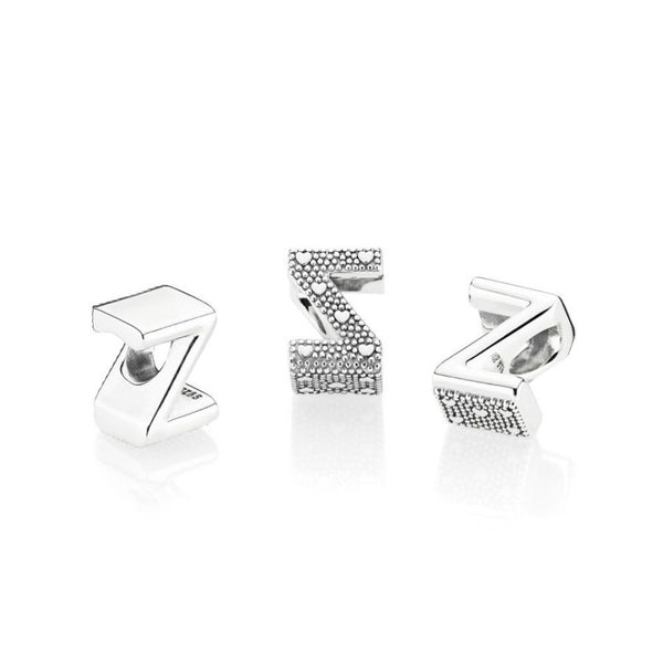 Charm Buchstabe Letter Z Silber