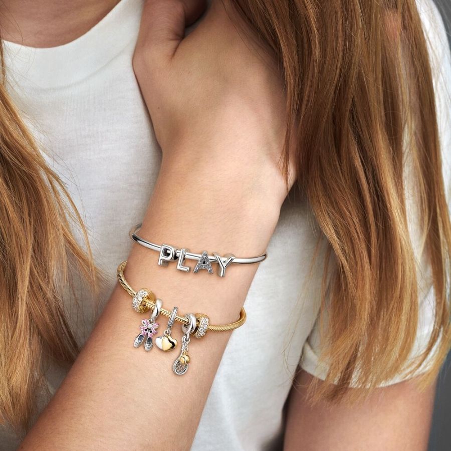 Clip-Charm Pavé Zirkonia 14k Vergoldet