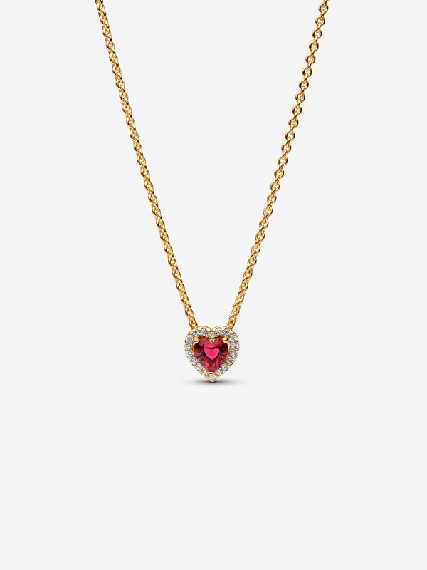Elevated Heart Necklace 14 Karat Vergoldung