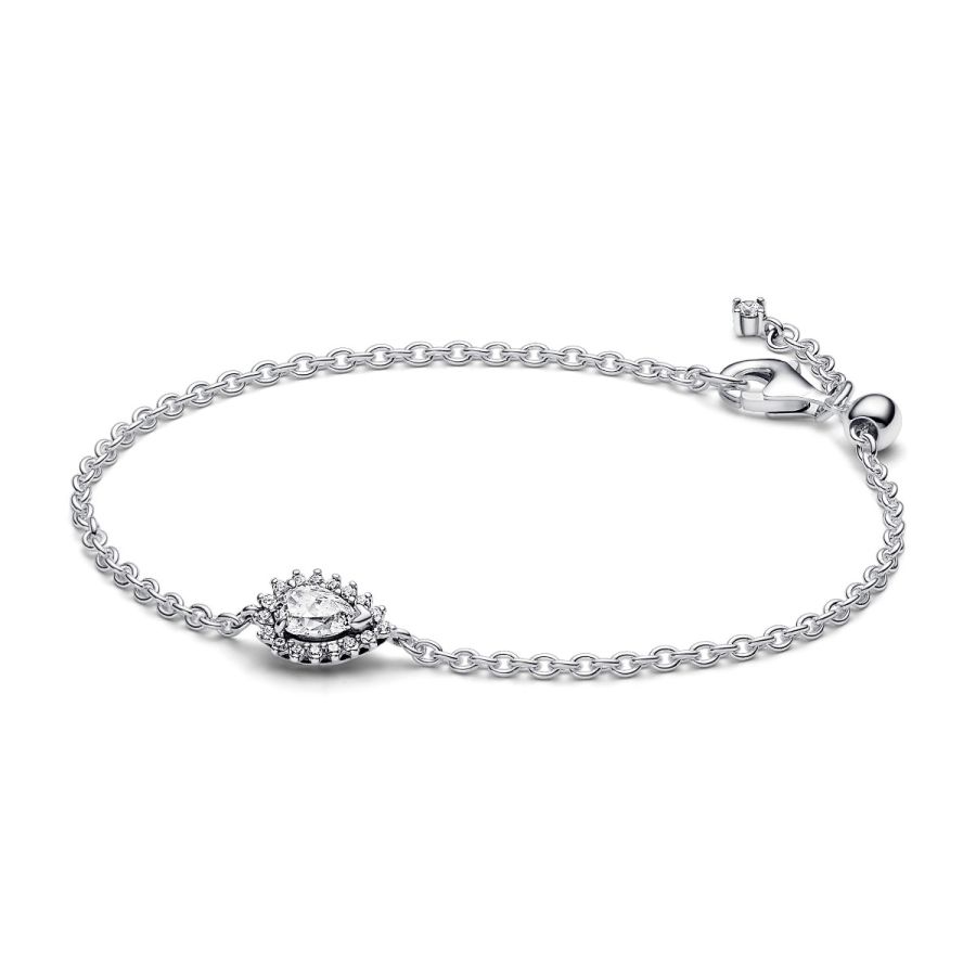 Gliederarmband Funkelndes Birnen-Kranz Zirkonia Silber Hauptbild