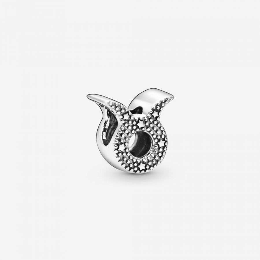 Charm Funkelnder Stier Sterling-Silber