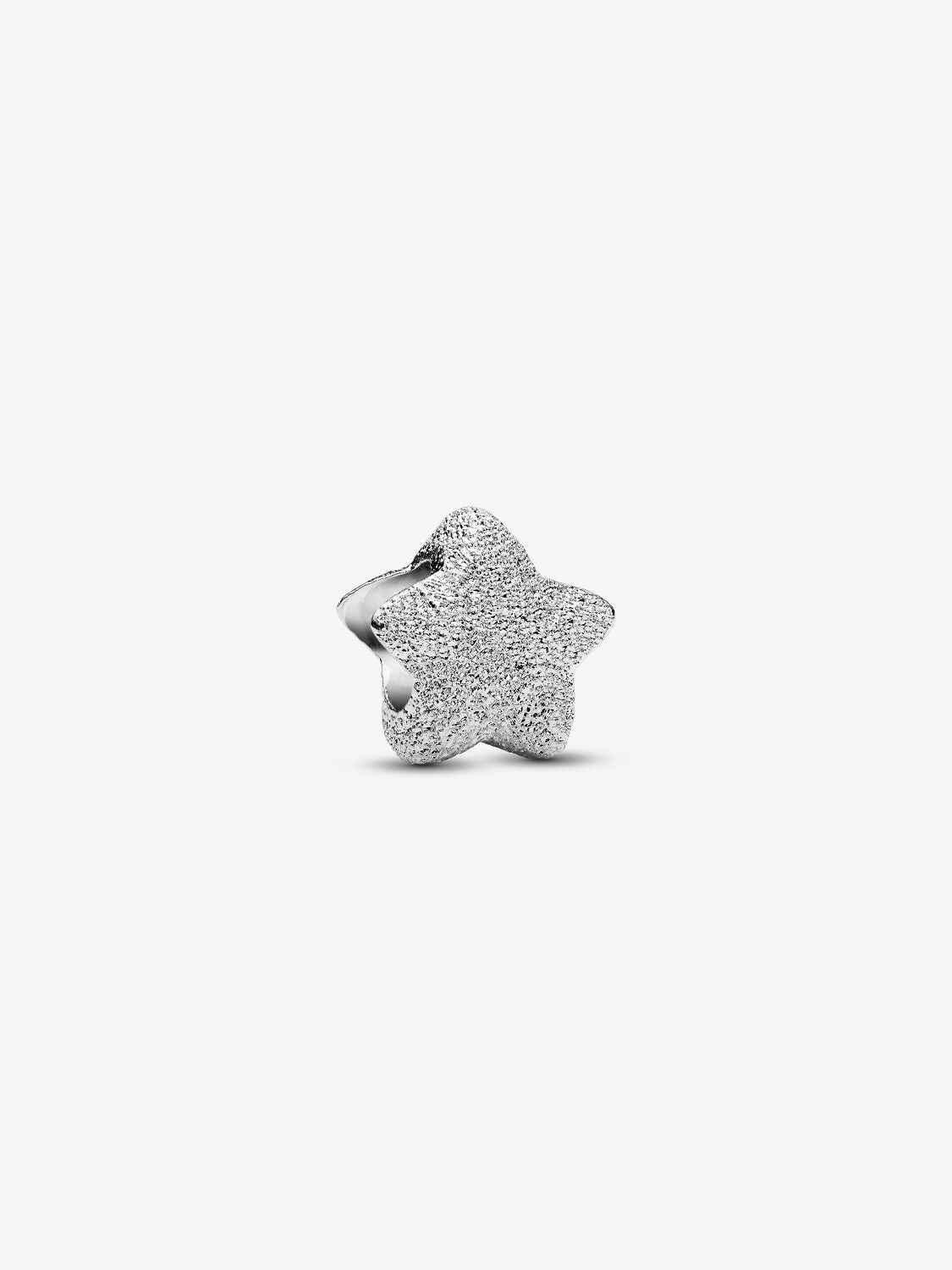 Strukturierter Stern Mini-Charm Sterling-Silber Hauptbild
