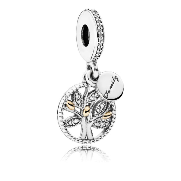 Charm-Anhänger Sparkling Family Tree Silber Gold