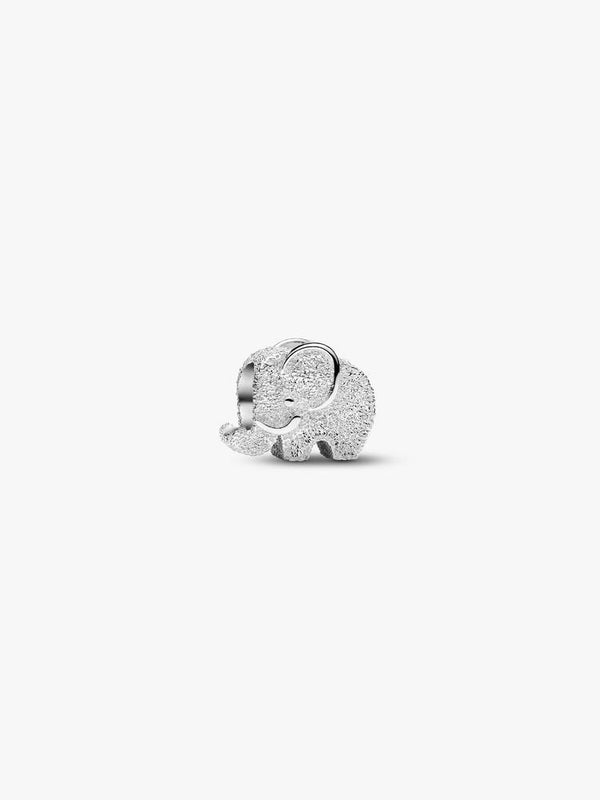 Strukturierter Elefant Mini-Charm Sterling-Silber