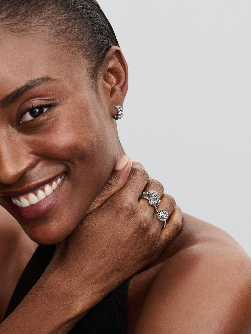 Ovaler Funkelnder Strahlenkranz Statement-Ring